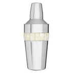 Silver Cocktail Shaker with Mother of Pearl Inlay Mixology
