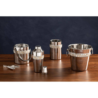 Mother of Pearl Inlay Design Ice Bucket  Mixology