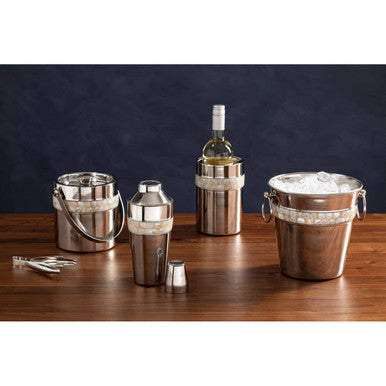 Mother of Pearl Inlay Design Ice Bucket  Mixology