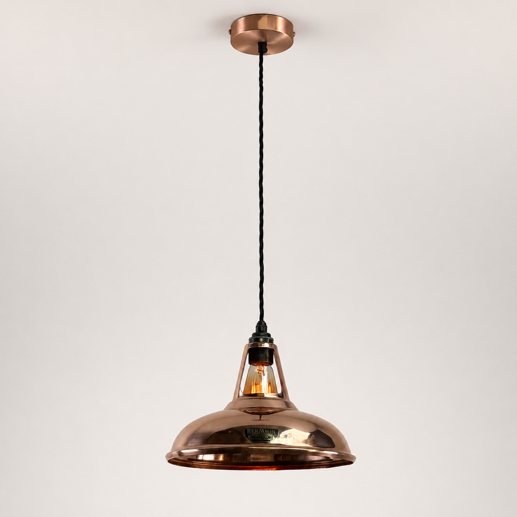 Cawston Solid Copper Coolicon Lampshade Pendant Light - 11 Inc