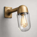 Langham Raw Antique Brass Wall Light Outdoor & Bathroom Sconce
