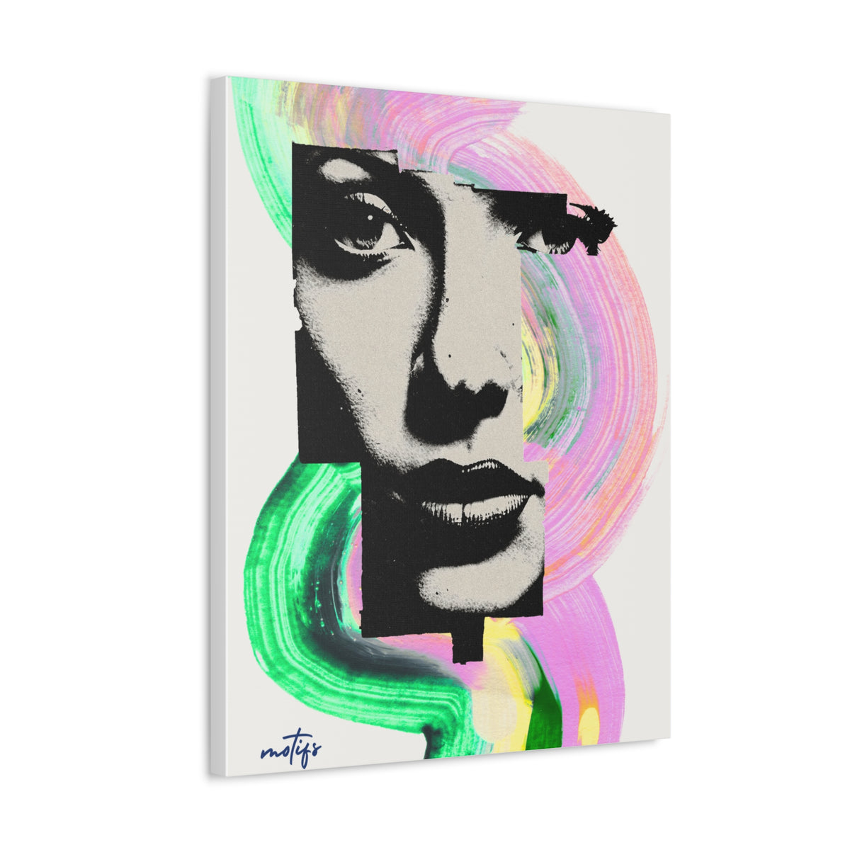 Halftone Pop Art Portrait Canvas Bold Graphic Wall Art