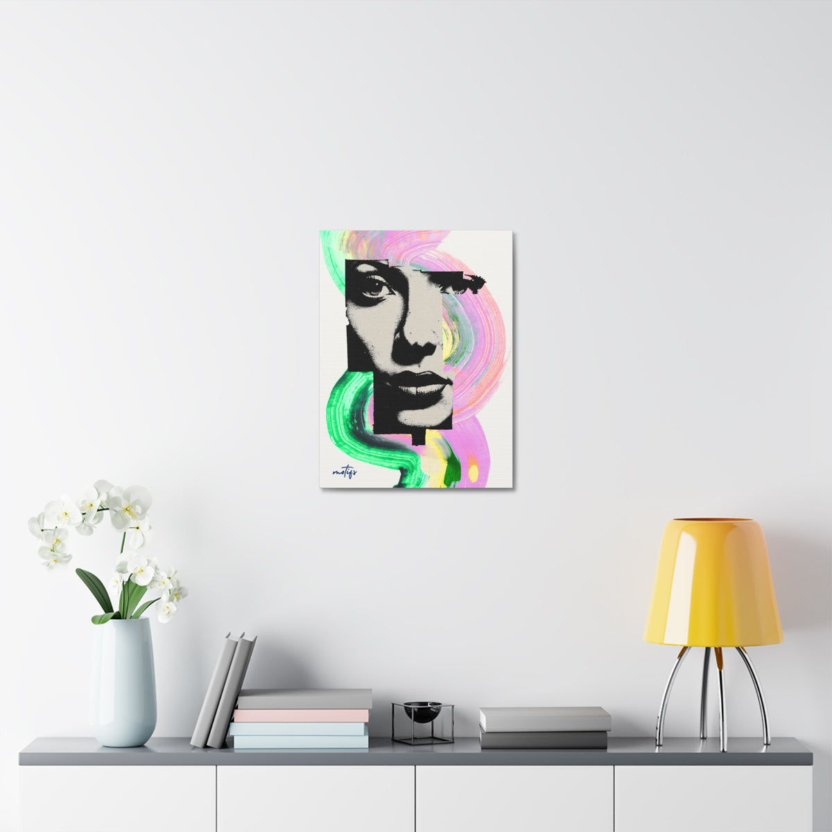 Halftone Pop Art Portrait Canvas Bold Graphic Wall Art