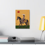 Desert Horsewoman Stretched Canvas Wall Art