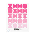 Bauhaus geometric pink canvas print 24x30 inch