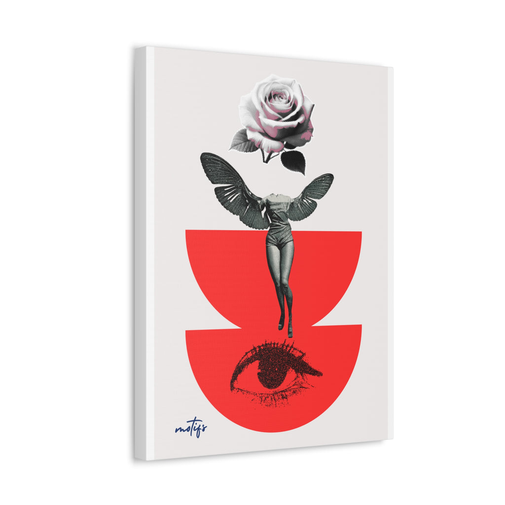 Surrealist Winged Collage Canvas