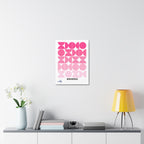 Bauhaus Geometric Canvas Print Pink Mid Century Wall Art