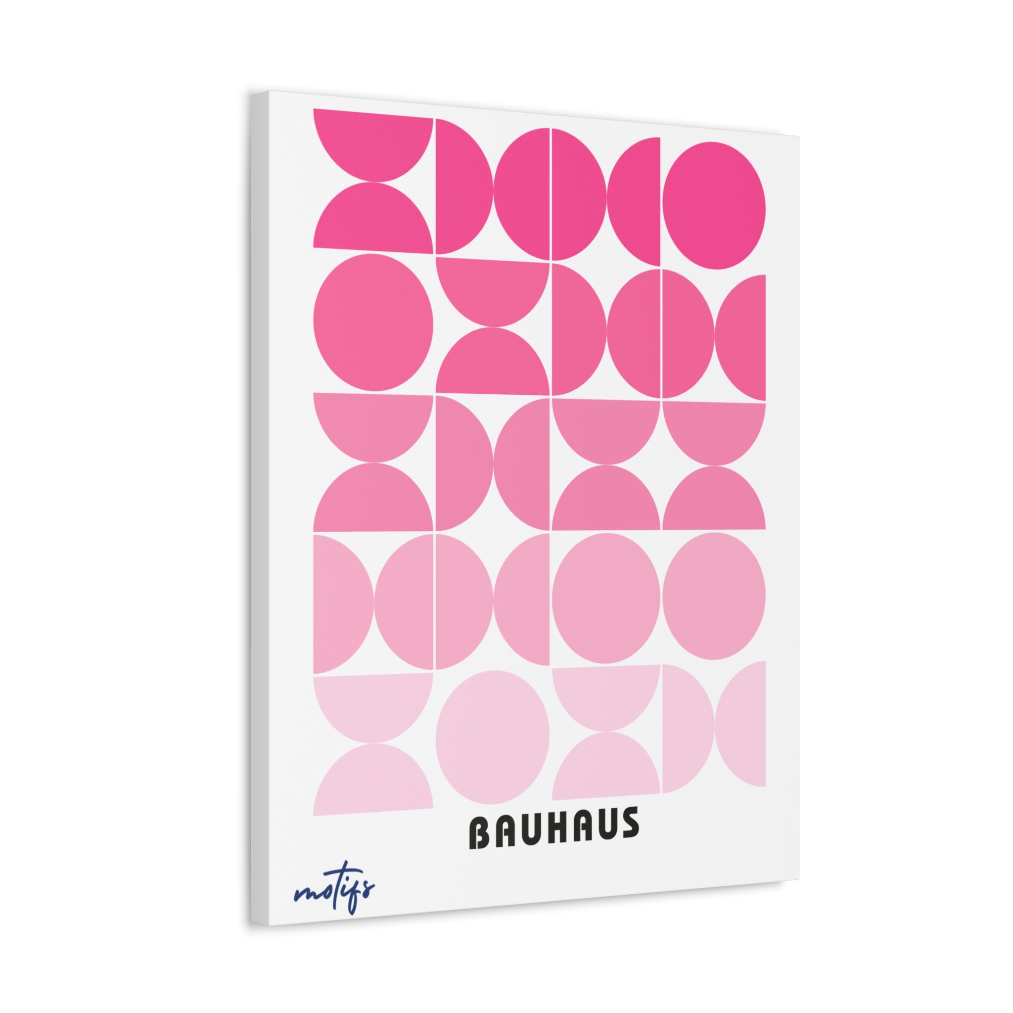 Bauhaus Geometric Canvas Print Pink Mid-Century Wall Art