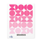 Bauhaus Geometric Canvas Print Pink Mid Century Wall Art
