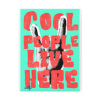 "Cool People Live Here" Canvas Print | Pop Art Wall Décor – Motifs Design