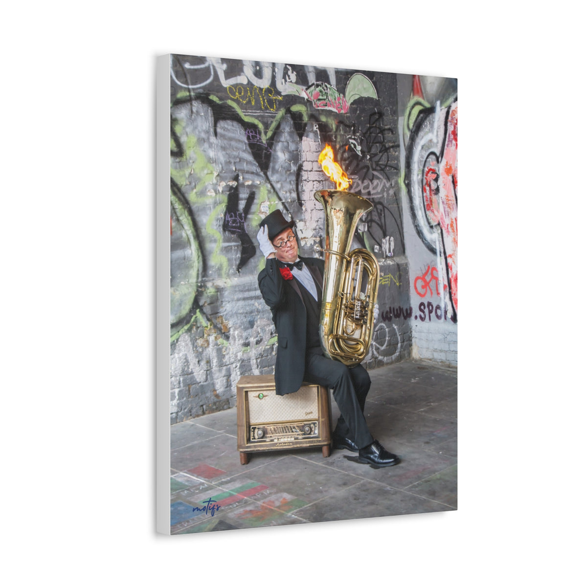 Urban Performance Art Canvas Wall Decor Avant-Garde Photography Print