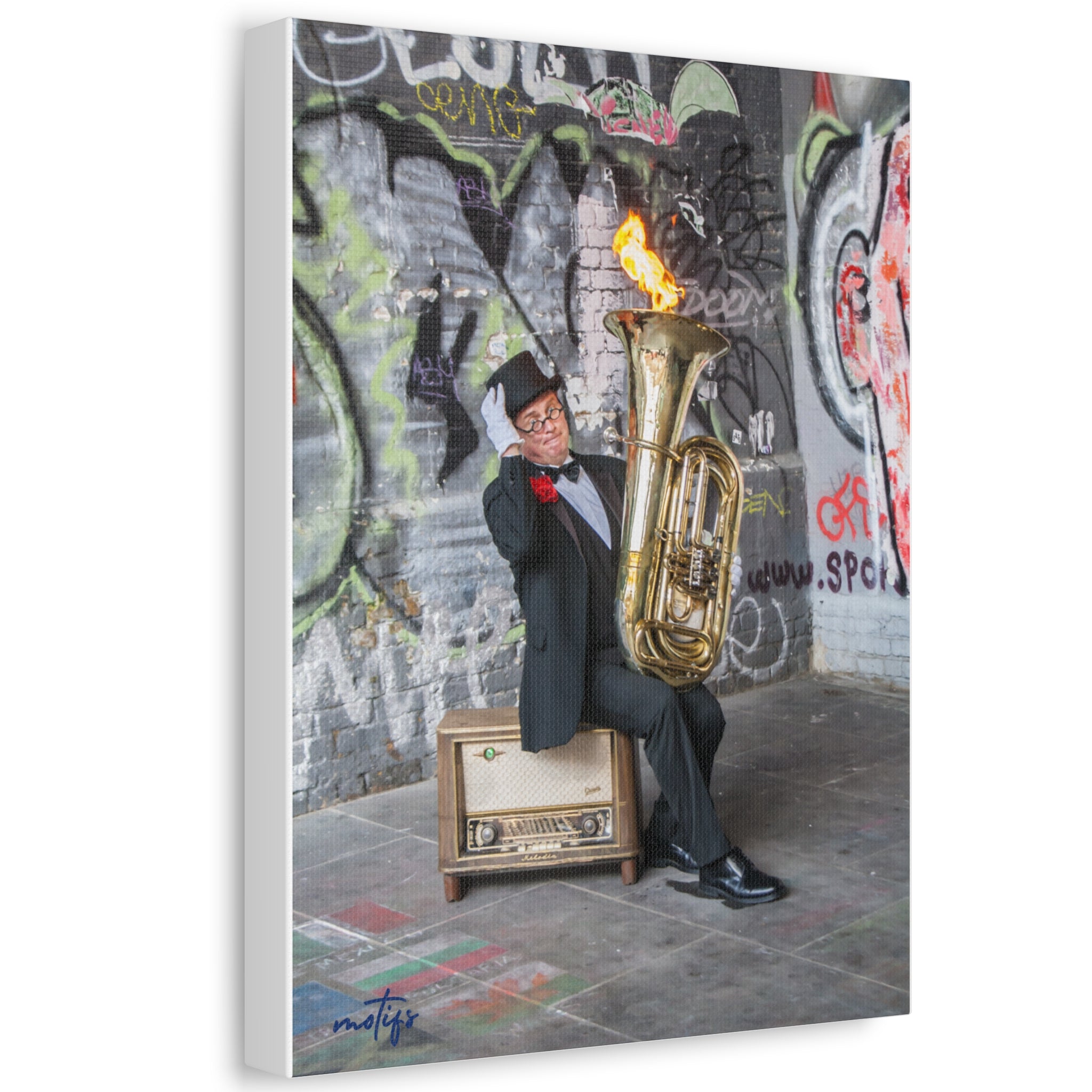 Urban Performance Art Canvas Wall Decor Avant-Garde Photography Print