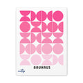 Bauhaus geometric pink canvas print 12x16 inch
