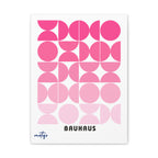 Bauhaus geometric pink canvas print 12x16 inch