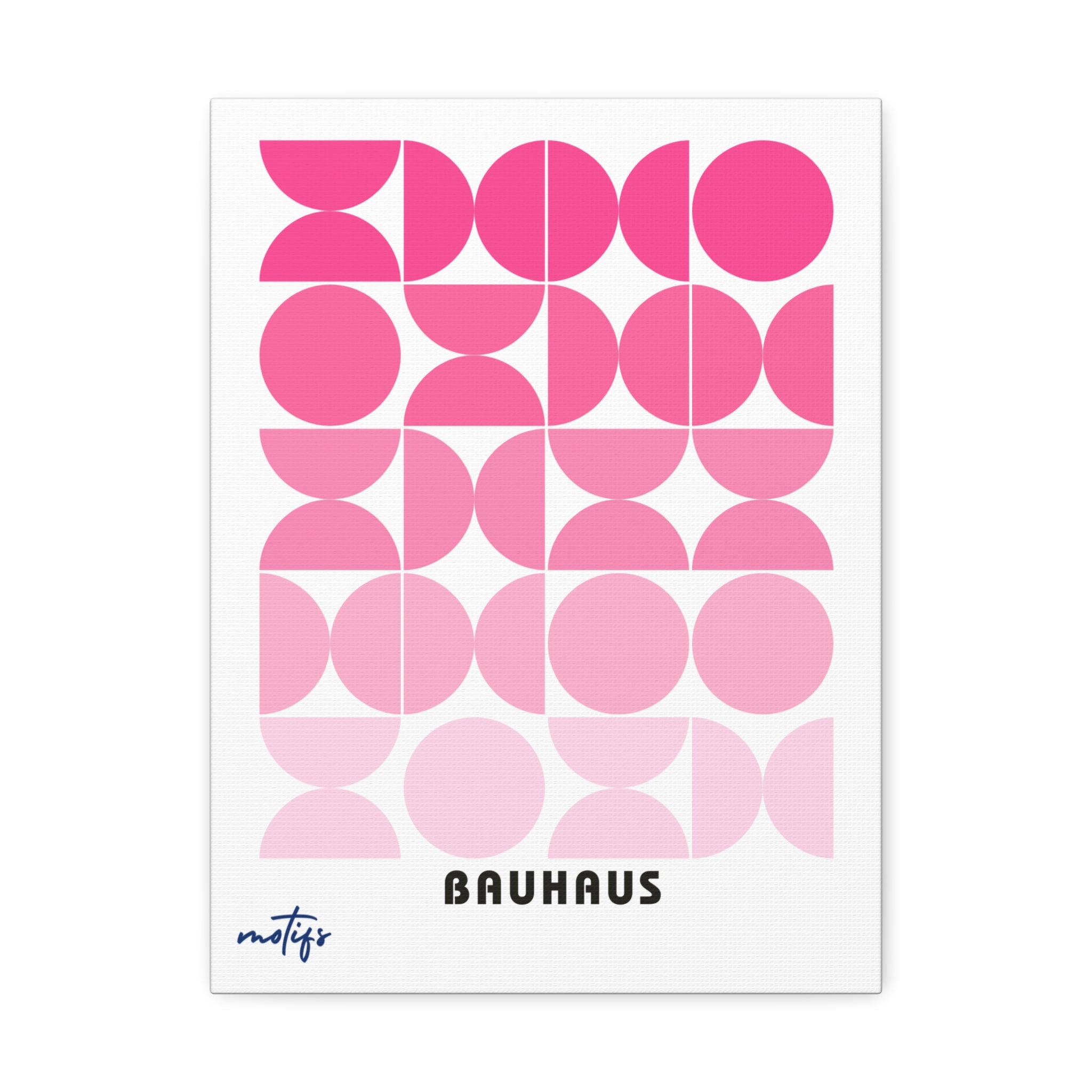 Bauhaus geometric pink canvas print 12x16 inch