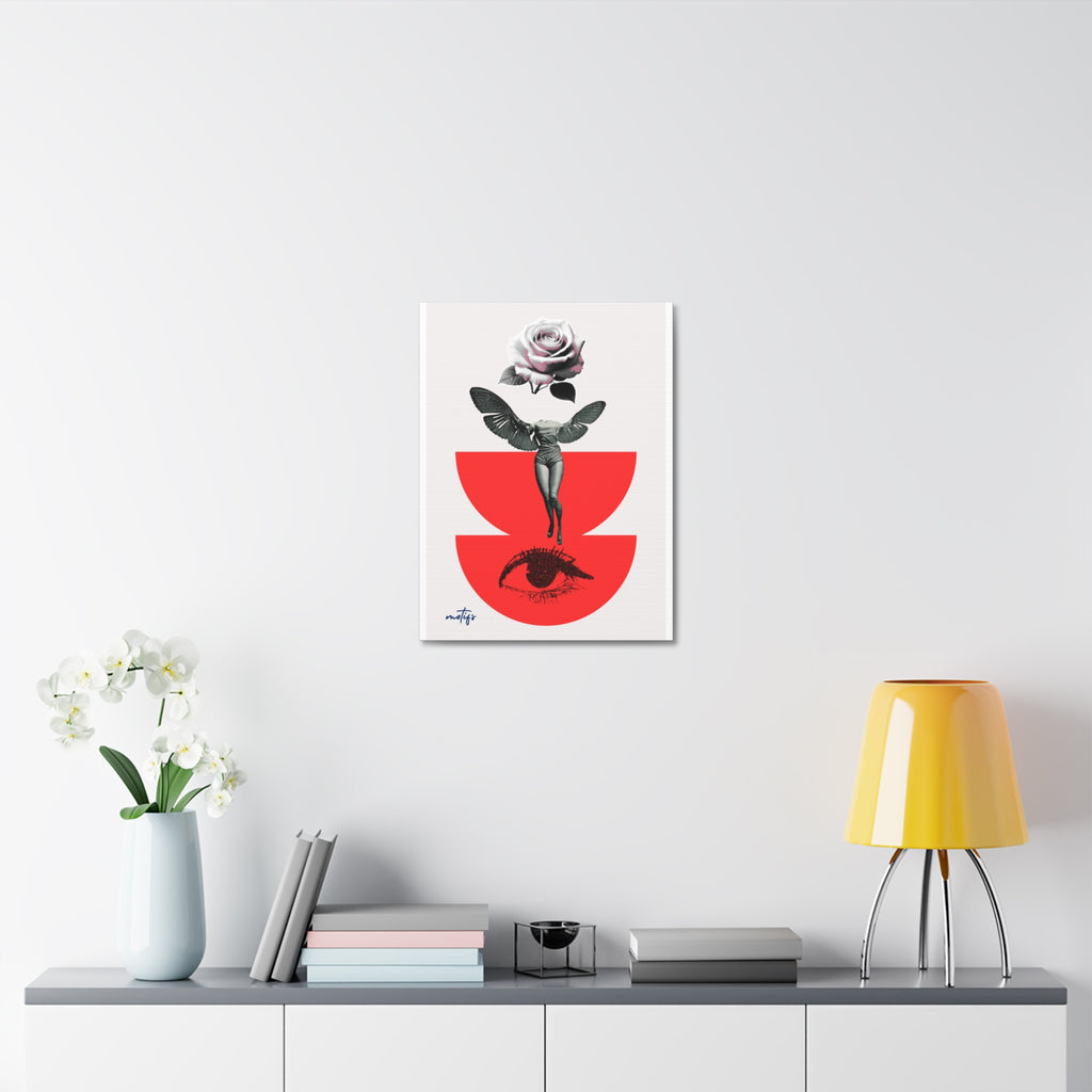 Surrealist Winged Collage Canvas