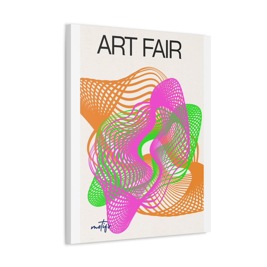 Art Fair Stretched Canvas Vibrant  Abstract Poster Wall Art