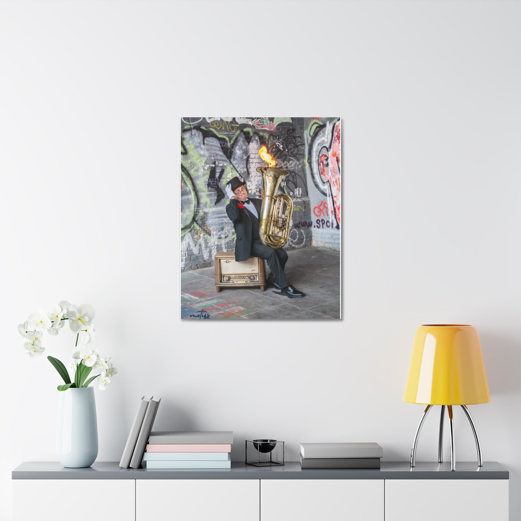 Urban Performance Art Canvas Wall Decor Avant-Garde Photography Print