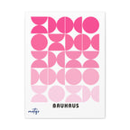 Bauhaus geometric pink canvas print, 18x24 inch