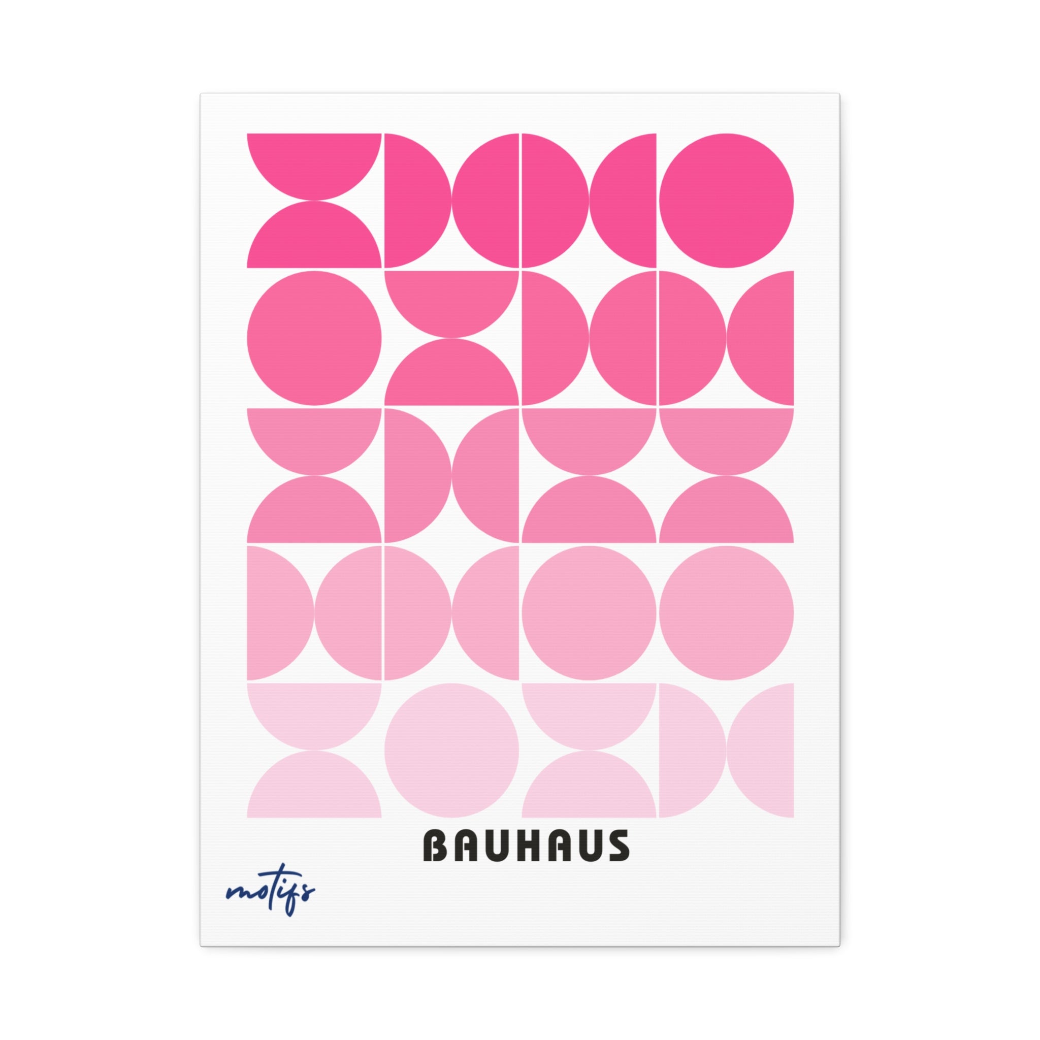 Bauhaus geometric pink canvas print, 18x24 inch