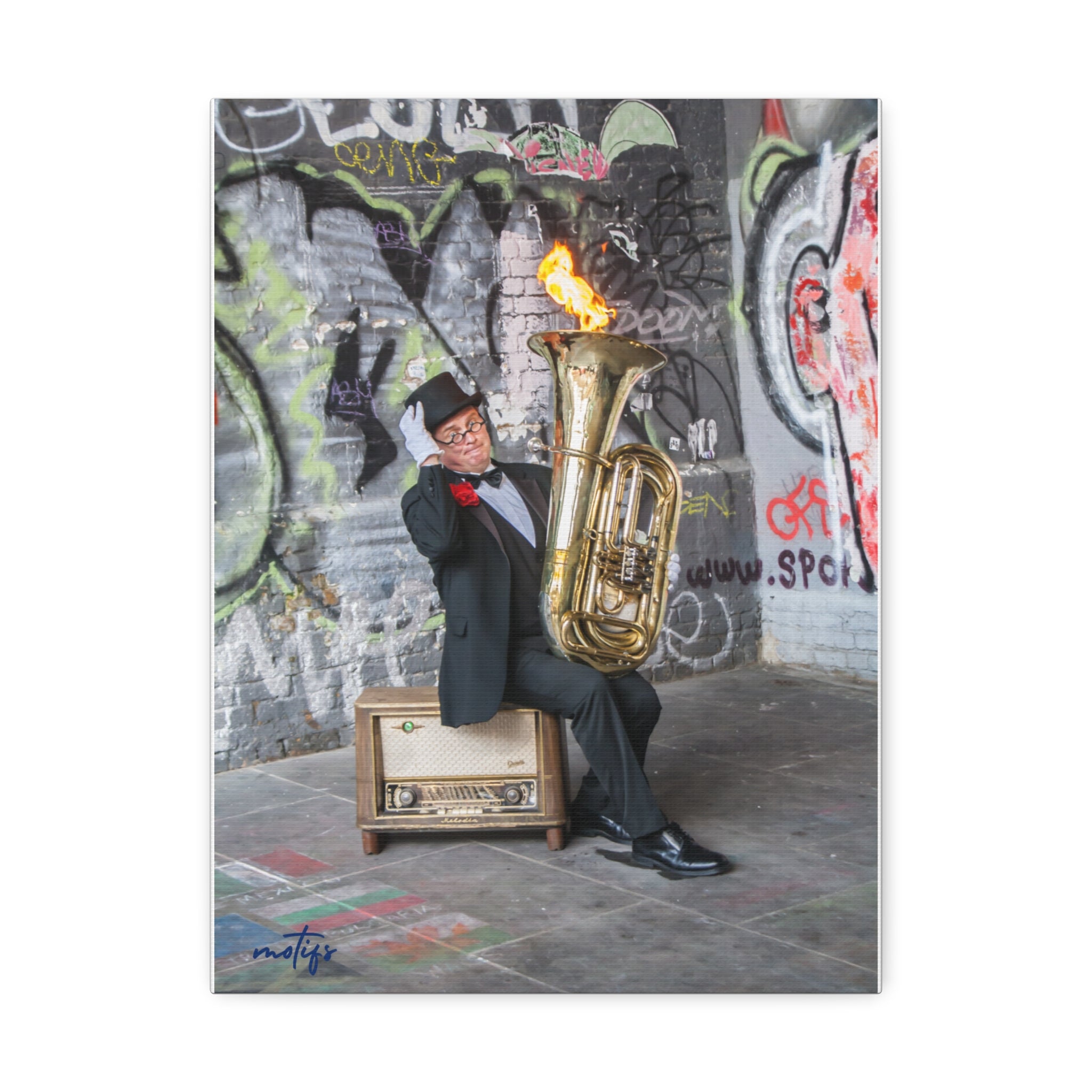 Urban Performance Art Canvas Wall Decor Avant-Garde Photography Print