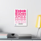 Bauhaus geometric pink canvas print, 18x24 inch