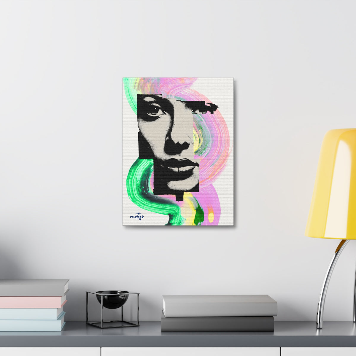 Halftone Pop Art Portrait Canvas Bold Graphic Wall Art