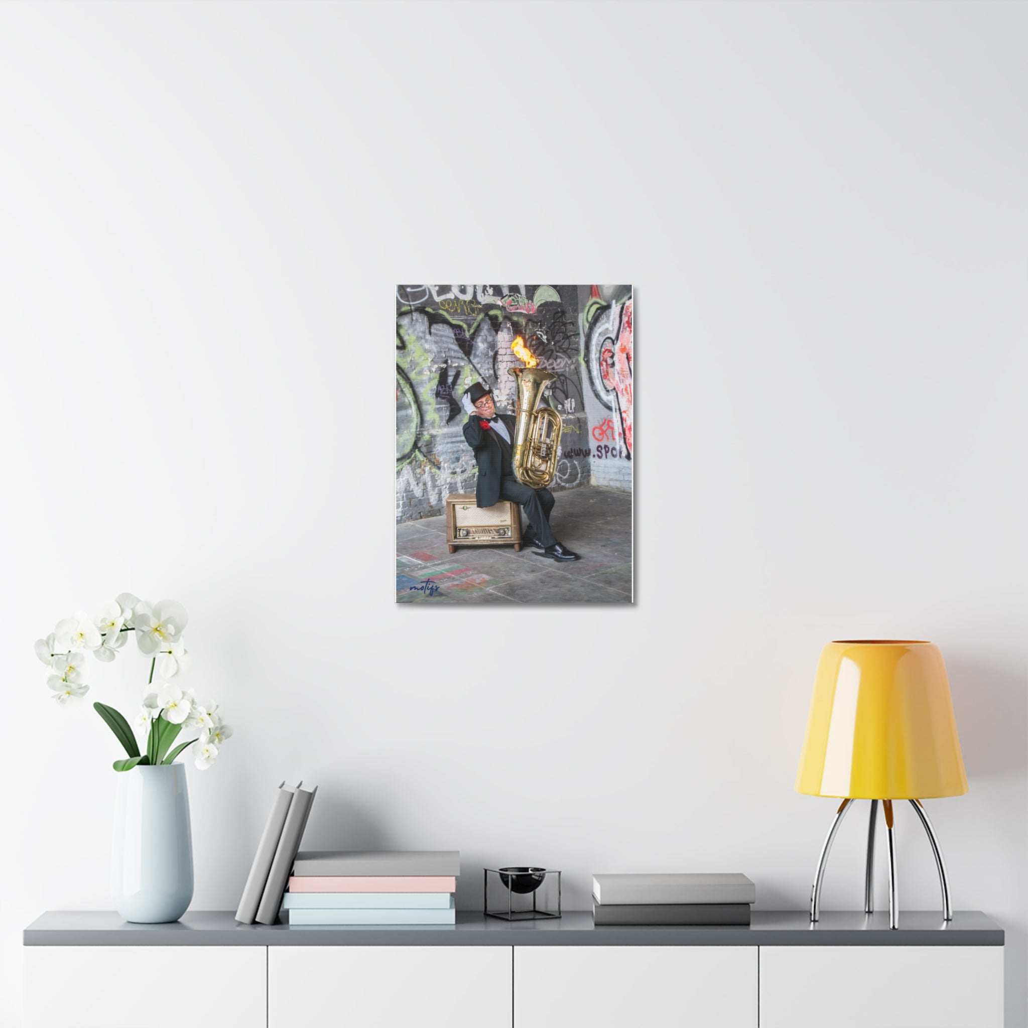 Urban Performance Art Canvas Wall Decor Avant-Garde Photography Print