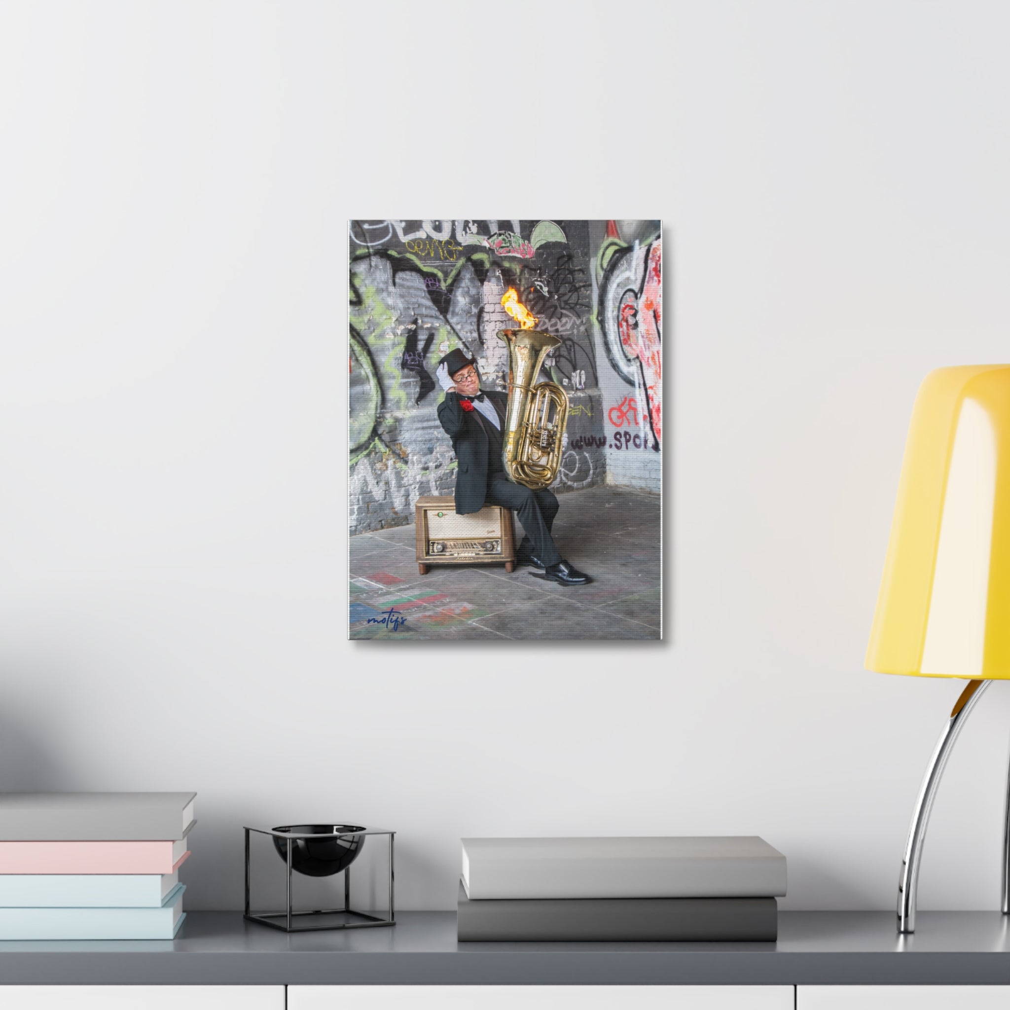 Urban Performance Art Canvas Wall Decor Avant-Garde Photography Print
