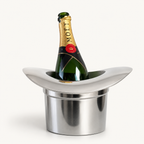 Top Hat Champagne Ice Bucket  Solid Cast Aluminium Wine & Bottle Cooler