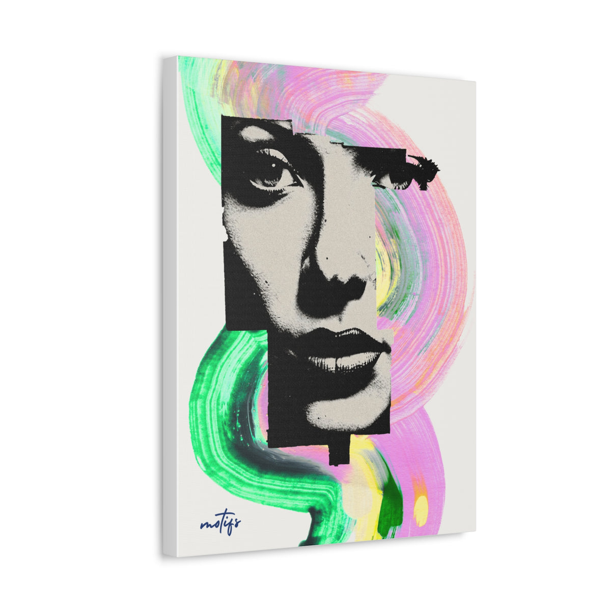 Halftone Pop Art Portrait Canvas Bold Graphic Wall Art