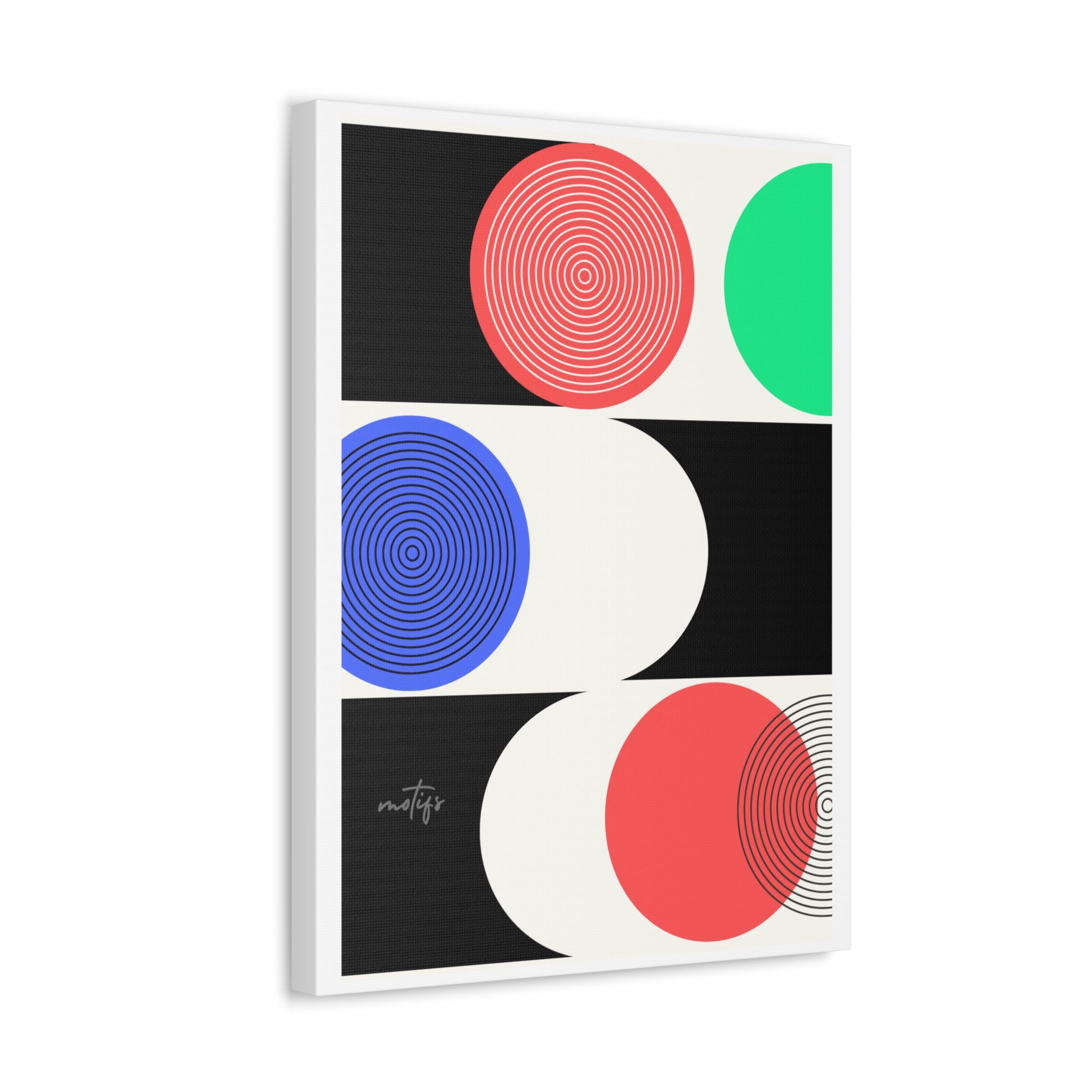 Mid-Century Geometric Canvas Art - Colorful Modern Wall Decor