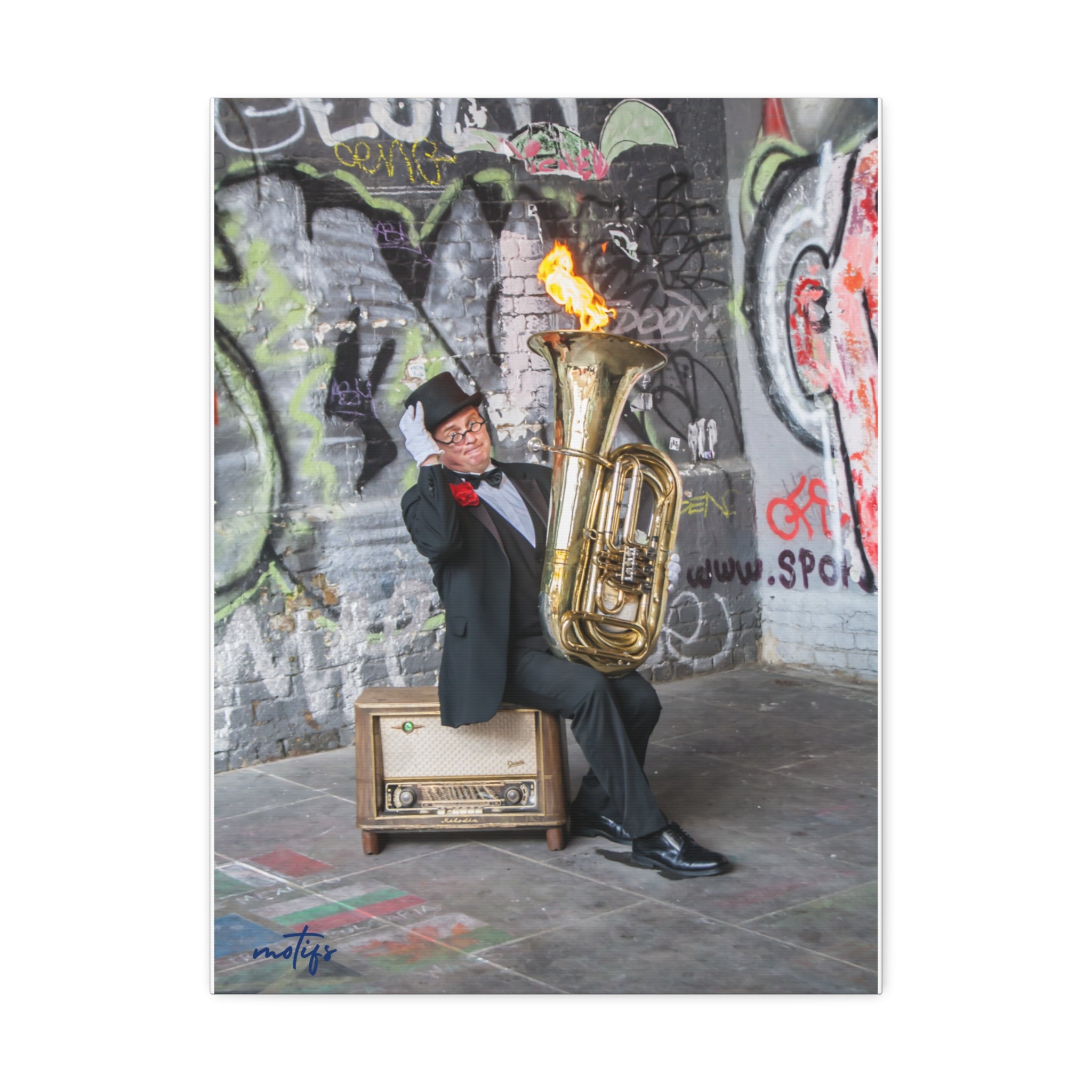 Urban Performance Art Canvas Wall Decor Avant-Garde Photography Print