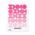 Bauhaus Geometric Canvas Print Pink Mid Century Wall Art