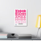 Bauhaus Geometric Canvas Print Pink Mid Century Wall Art