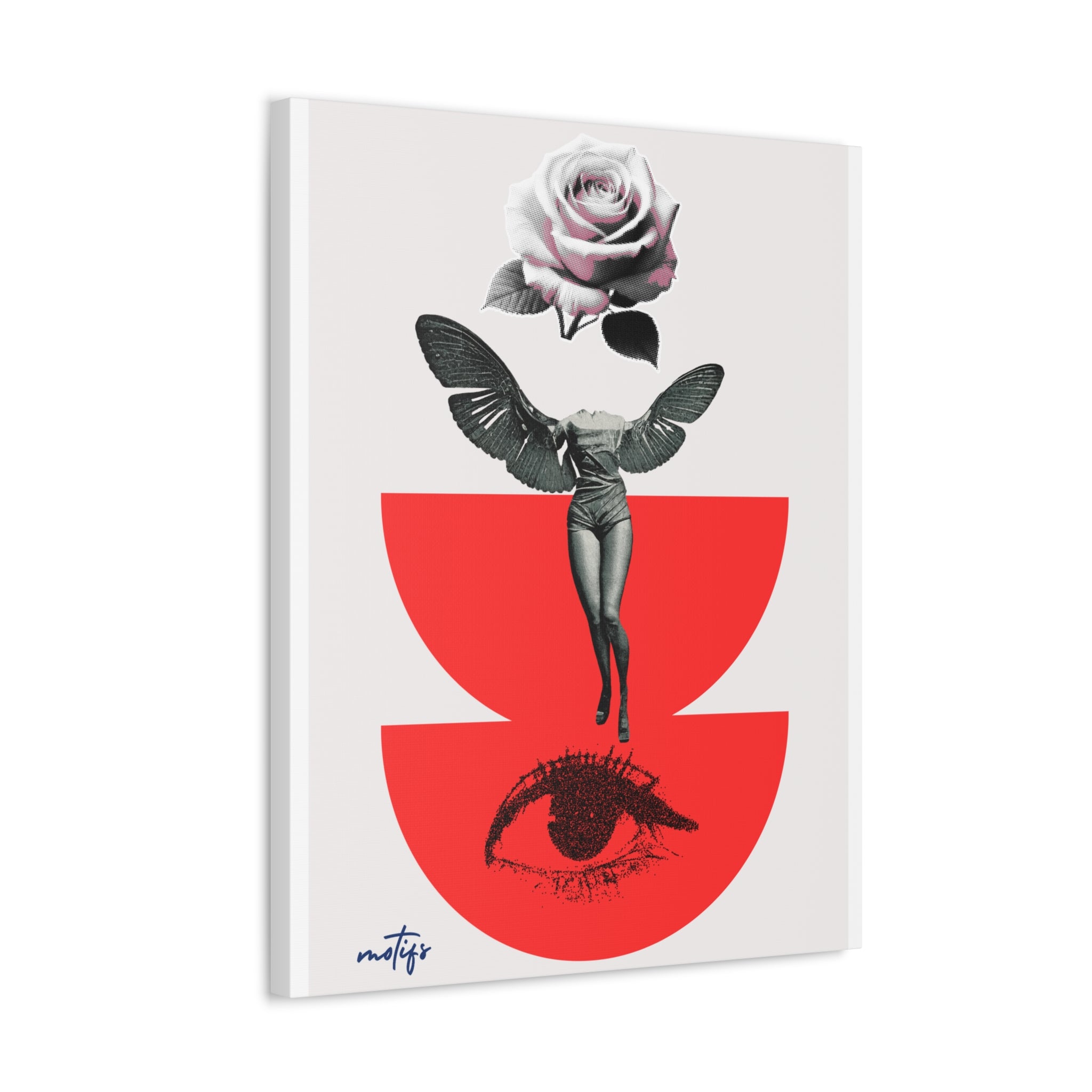 Surrealist Winged Collage Canvas