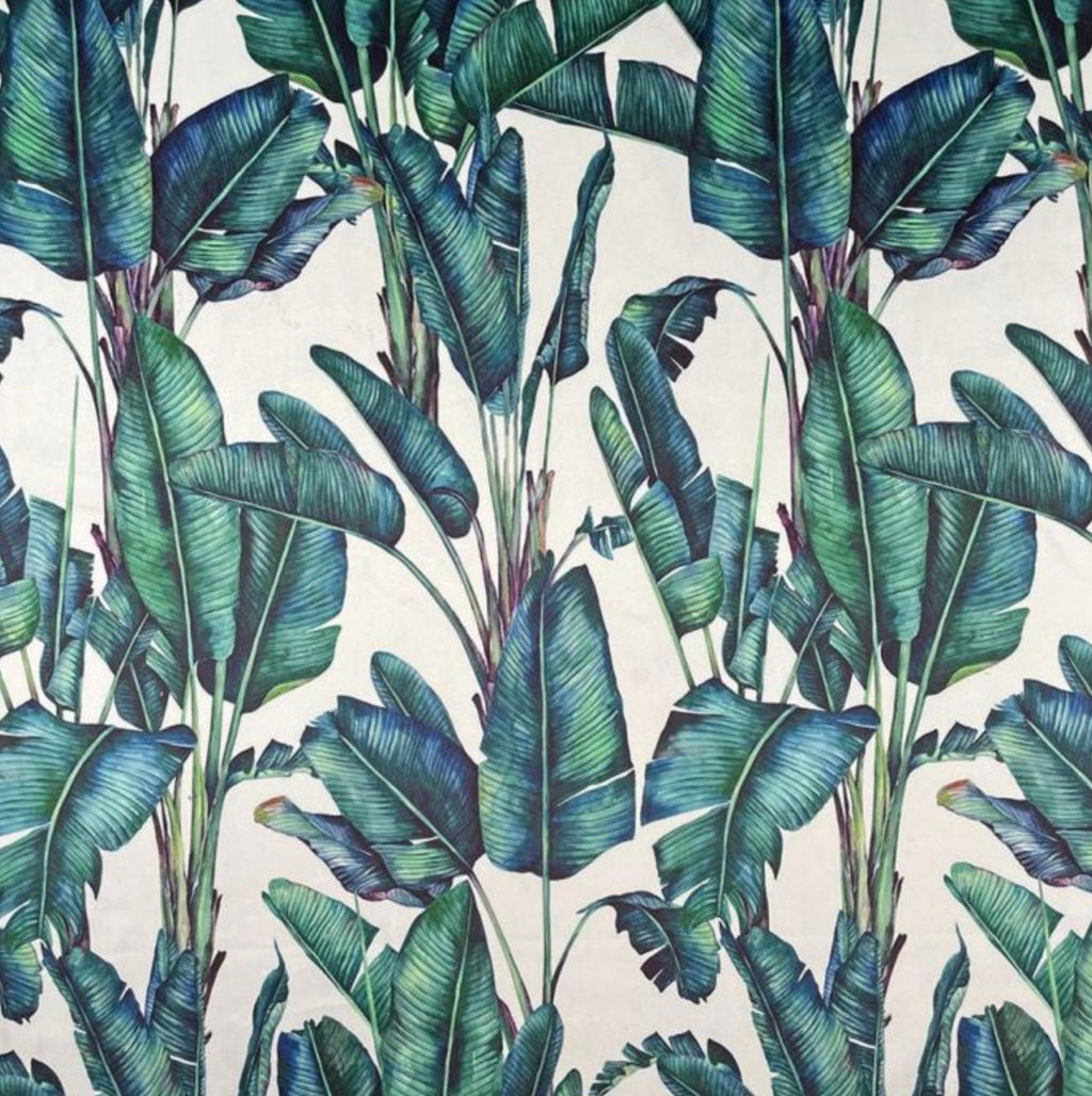 Tropical Leaves Velvet Cone Lampshade