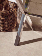 Kensington Brown & White Hair-on-Leather Console Table with Drawers
