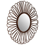 Rattan Black Circular Wall Mirror  Batu