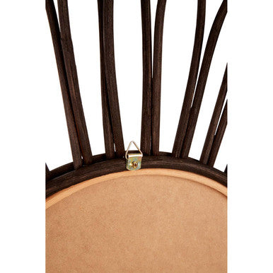 Rattan Black Circular Wall Mirror  Batu