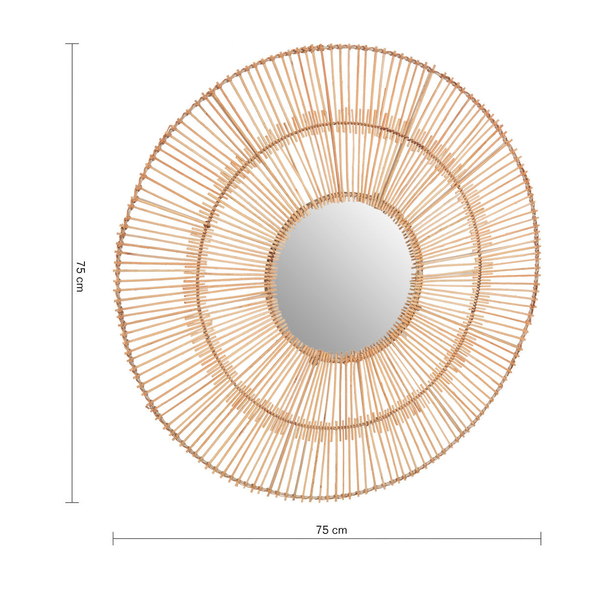 Natural Rattan Wall Mirror Batu