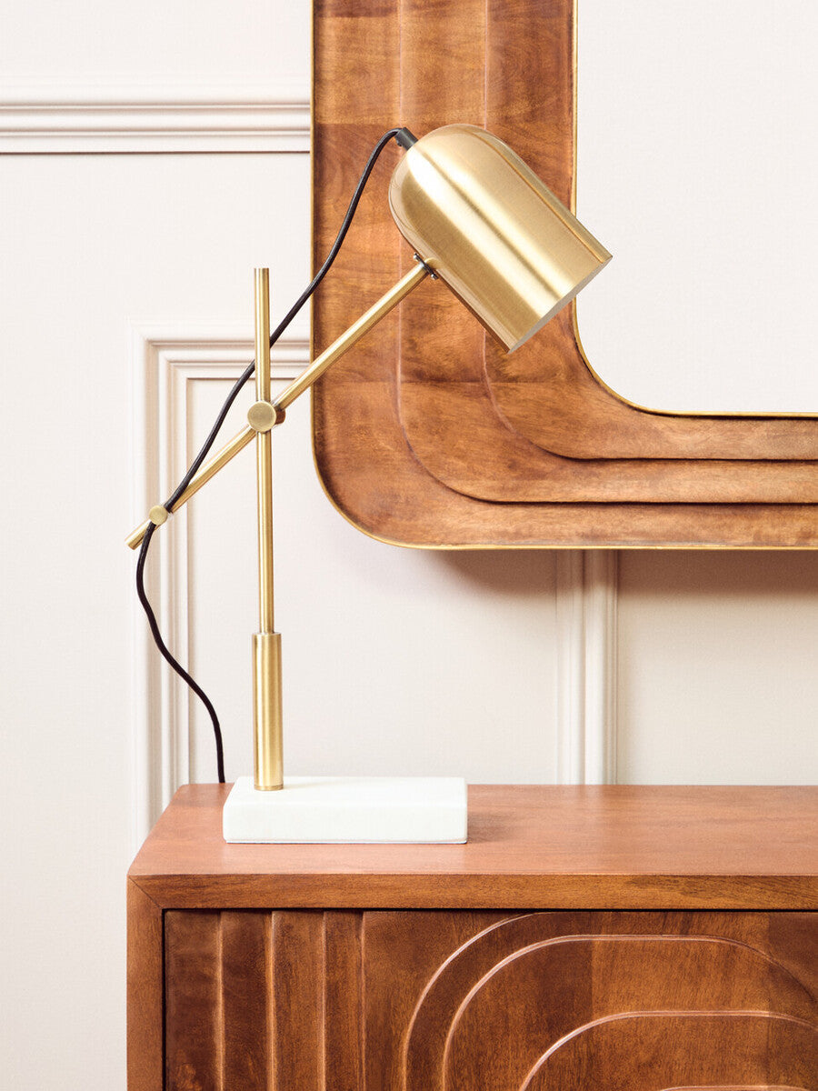 Gold and Marble Adjustable Desk Lamp  Equipoise