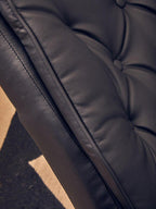 Warrington Black Leather Effect Recliner and Footstool Set