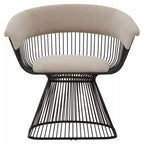 Vogue Mink Velvet Chair with Black Finish Frame