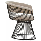 Vogue Mink Velvet Chair with Black Finish Frame