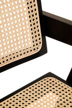 Cebu Natural Cane and Black Beech Wood Dining Chair
