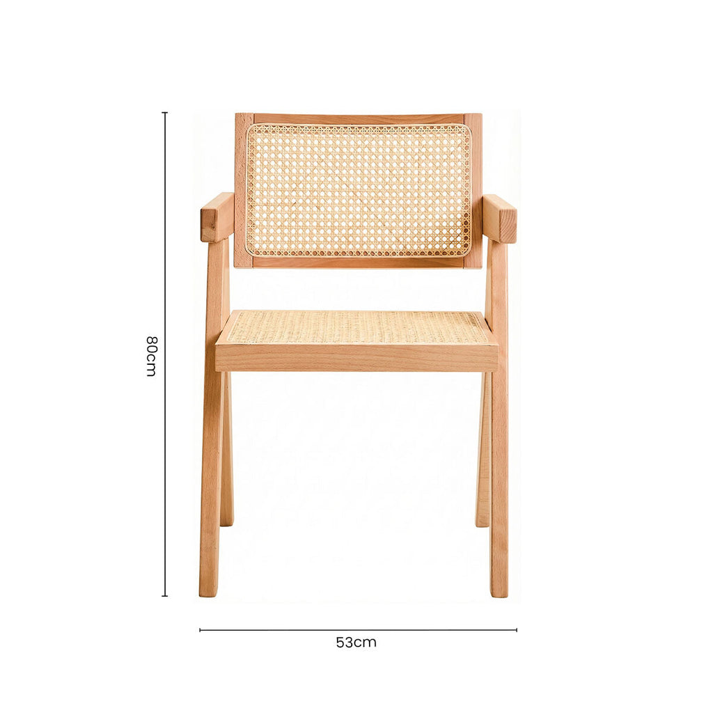 Cebu Natural Cane and Beech Wood Dining Chair