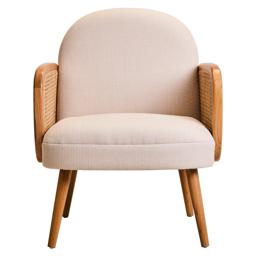 Cane Chair with Elm Wood Legs