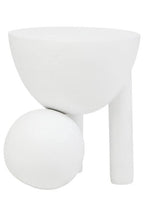 Walsa Whitewash Mango Wood Side Table with Ball Detail