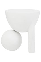 Walsa Whitewash Mango Wood Side Table with Ball Detail